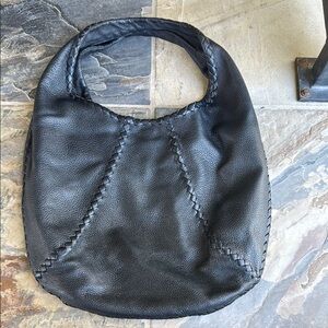 Bottega Intrecciato Cervo Black Leather Hobo